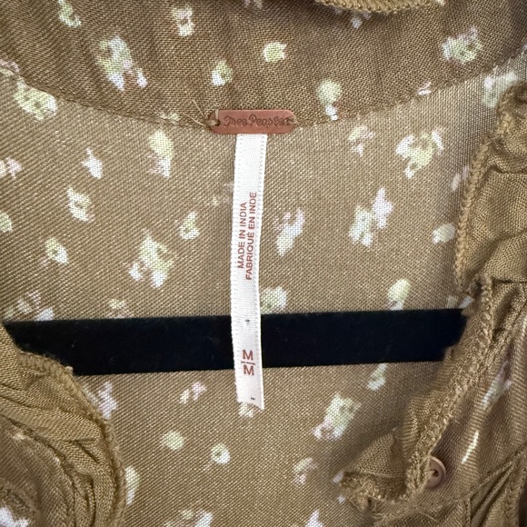 Free People Rare Feelings Tiered Printed Tassels Tie Dress - Picture 6 of 8